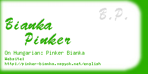 bianka pinker business card